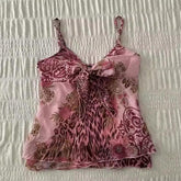 Bxoxo Casual vacation summer retro aesthetic women sleeveless camisole top chic aesthetic versatile Harajuku street cute bow slim tops